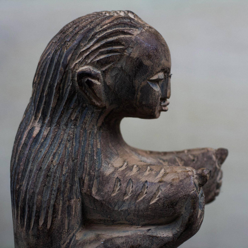 Figurine en bois sensuous sirène Kraig