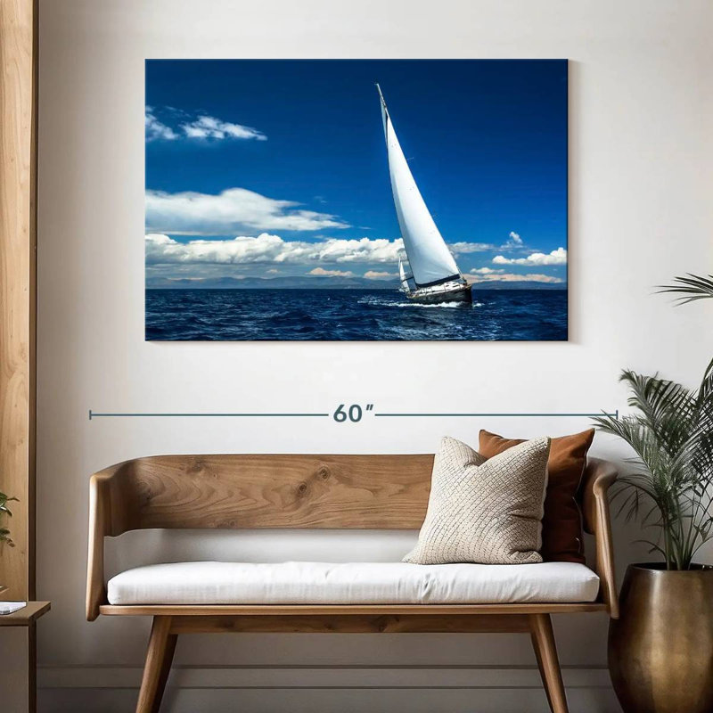 Mehar Mediterranean Waters Sailboat, 32" H x 48" W
