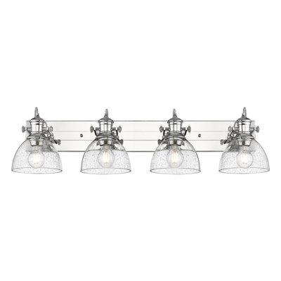 Hines 4-Light Vanity Light with Seeded Glass