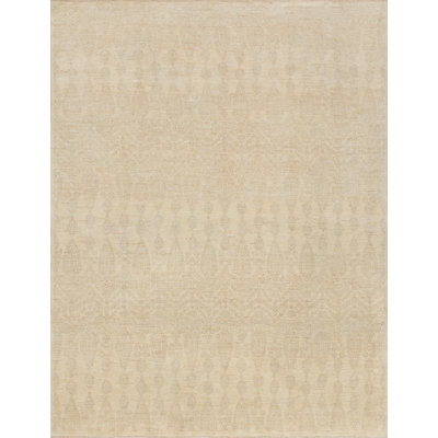 Kennith Hand Knotted Wool Ikat Area Rug