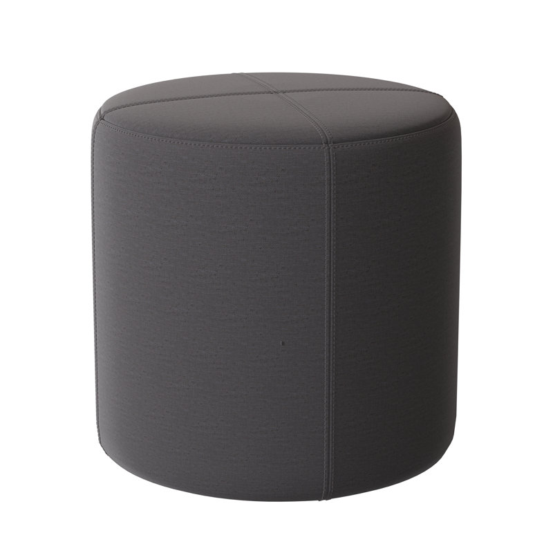 Porthleven Upholstered Ottoman, Lena Alloy Performance Linen Blend