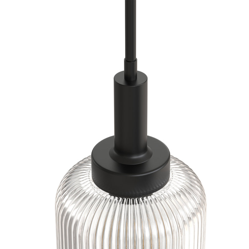Luminaire suspendu simple avec abat-jour en verre