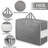 105L Extra Large Storage Bags, Folding Moving Comforter Blanket Storage Bags,Strong Handles&Zippers Clear Window,(Grey/3 Pcs)