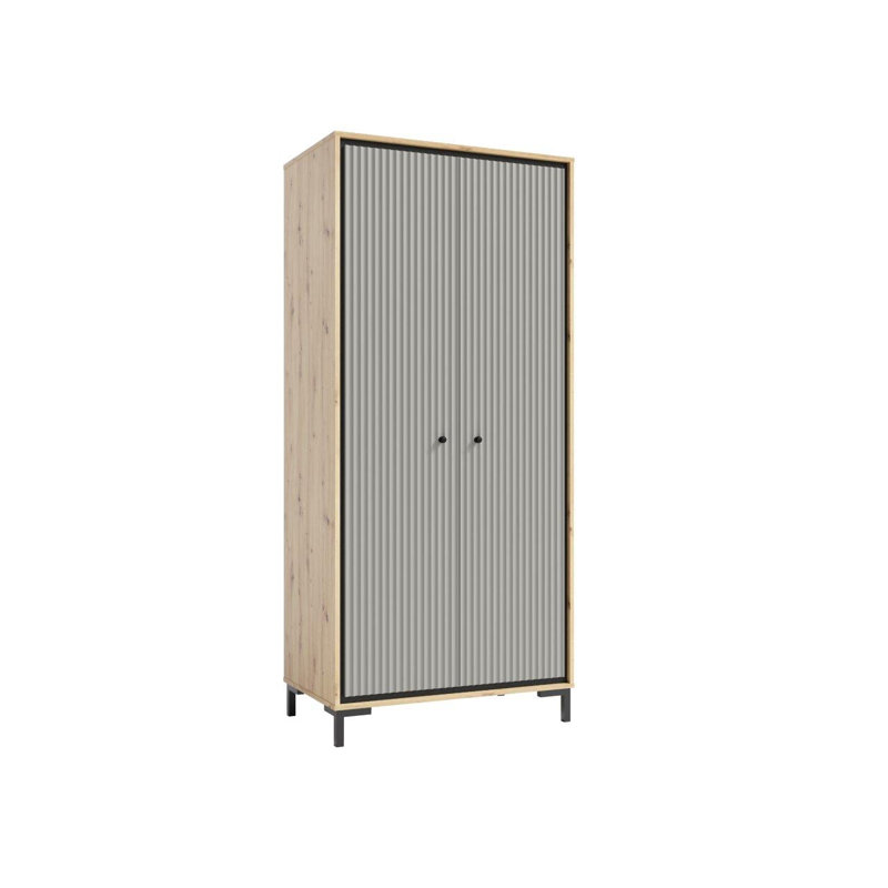 Vasilikos 2 Door Wardrobe, Grey