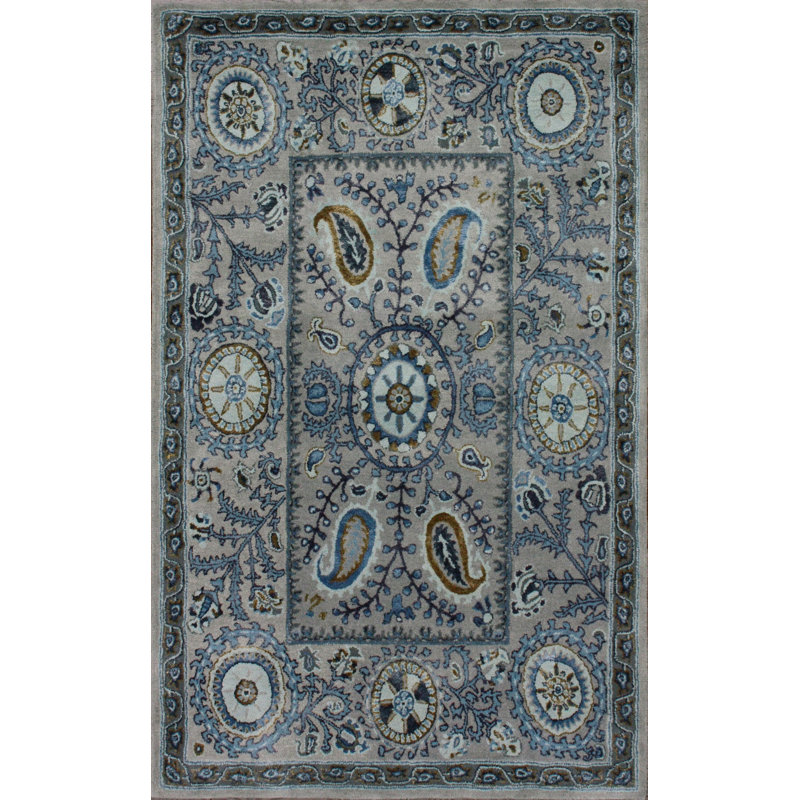 Tapis bleu clair Orizaba, 8 pi x 10 pi
