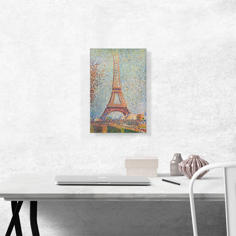 «The Eiffel Tower 1889» par Georges Seurat, reproduction d'art sur toile tendue, H 18 po x l 12 po x 1,5 po