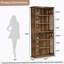 Élégante armoire de rangement de style campagnard avec bibliothèque spacieuse, tablettes réglables et fabrication en panneau de fibres à densité moyenne durable