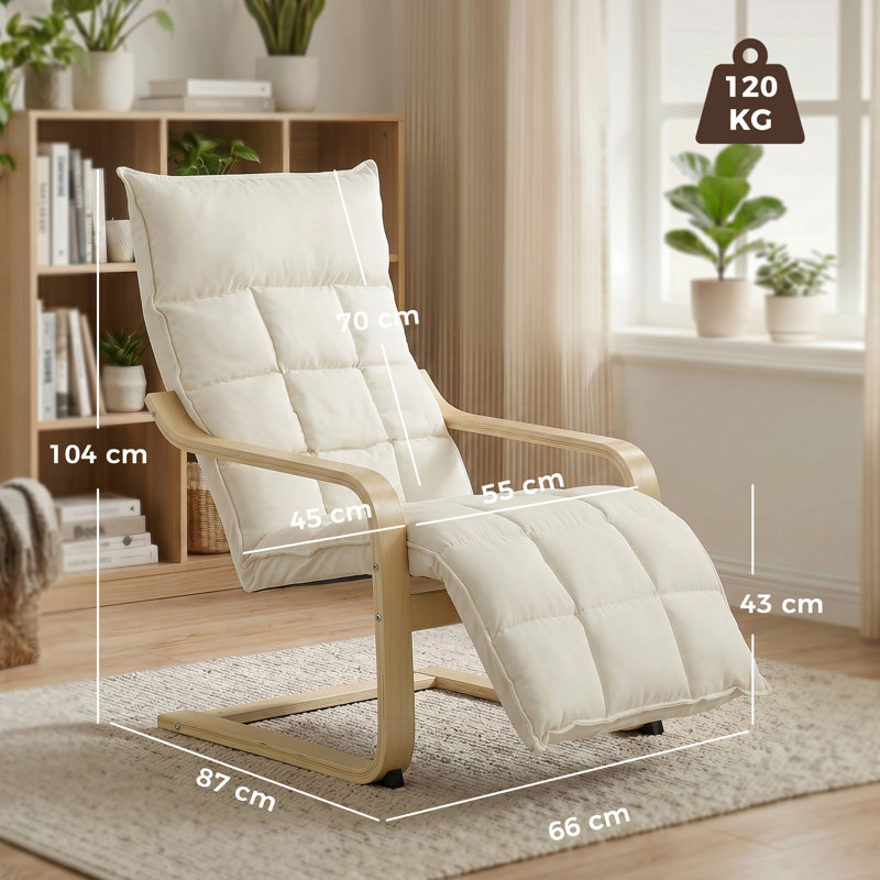 Upholstered Armchair, Cream