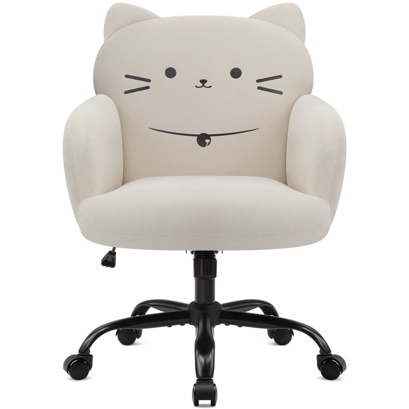Upholstered Fabric Swivel Armchair, Cream