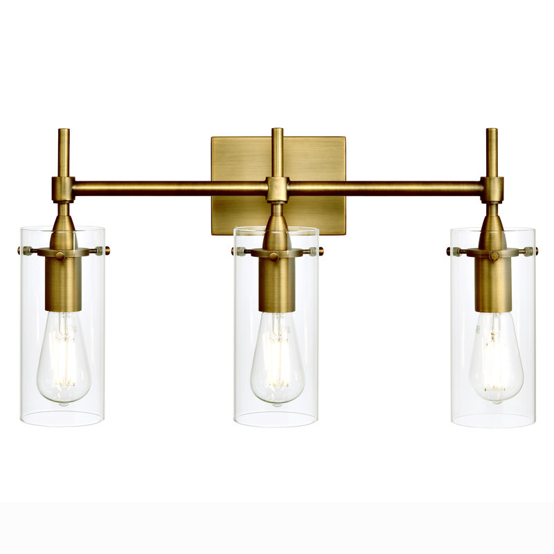 Sansbury Armed Sconce, Clear, Antique Brass