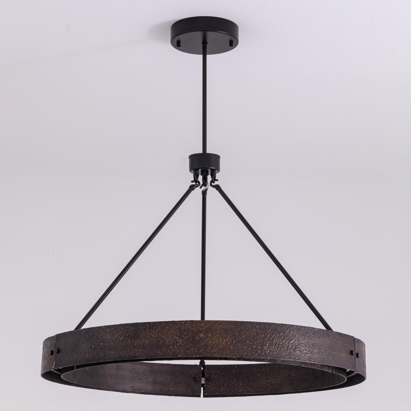 Dimmable 2-light LED Ambient Rustic Antique Pendant Light, Handcrafted Vintage Chandelier