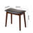 Solid Wood Vanity Stool For Makeup With Pu Leather Upholstery