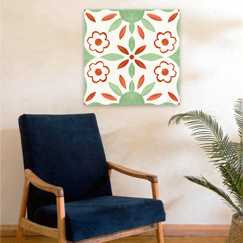 Motif géométrique contemporain Southwest Tile Iv, H 24 po x l 24 po