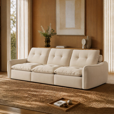 120.1"Cloud-Inspired 3-Seat Power Recliner Sofa with 3 Power Seats