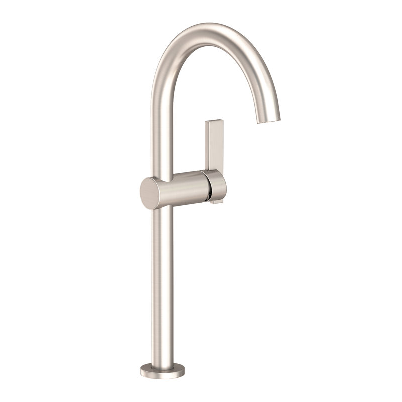 Priya Single Hole Vessel Faucet, Satin Nickel (PVD)
