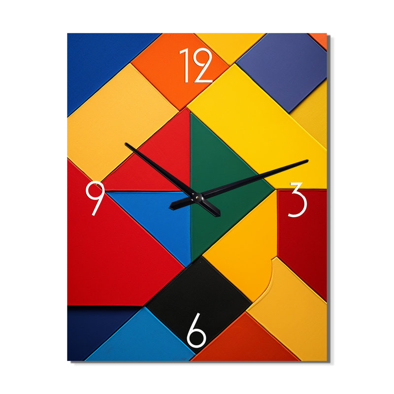 Brittinay - Horloge murale abstraite surdimensionnée, H 32 po x l 16 po x P 1 po