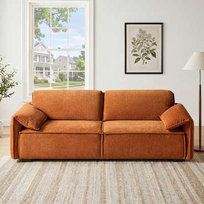 Canapé rembourré 3 places 92,9 "en chenille pour appartement