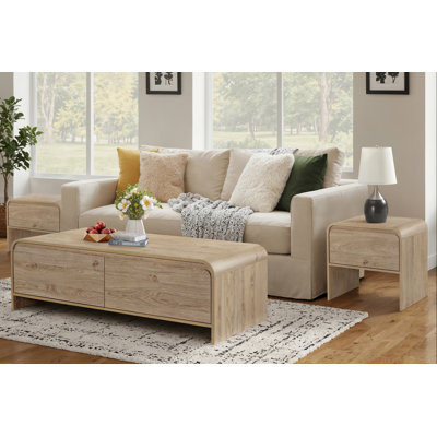 Epifana 3-Piece Set - Cocktail Table & 2 End Tables In Walnut