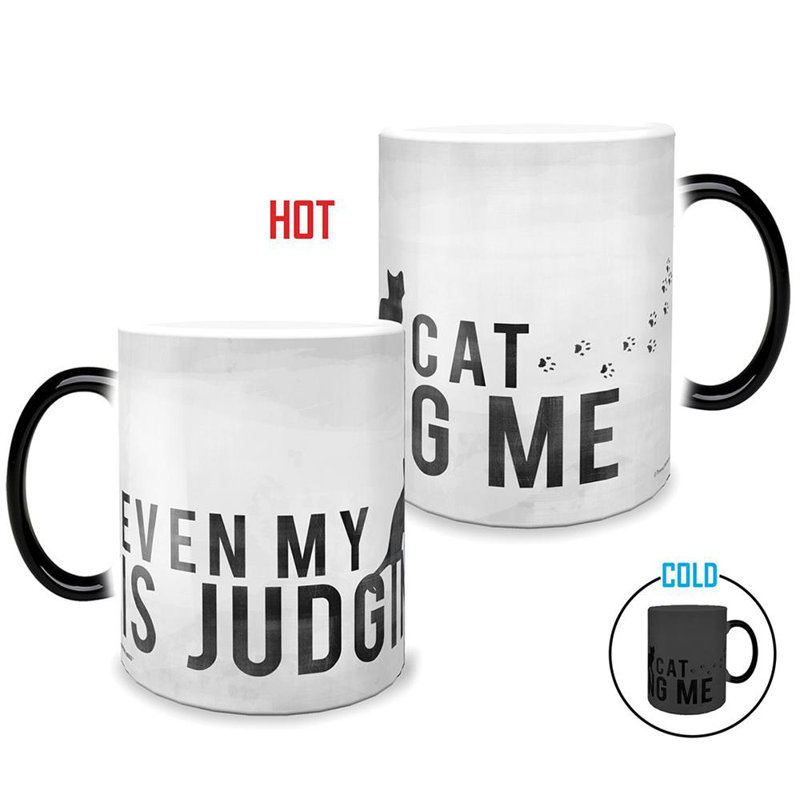 Verres à changement de chaleur Desalvo, même mon chat me juge - 11 oz