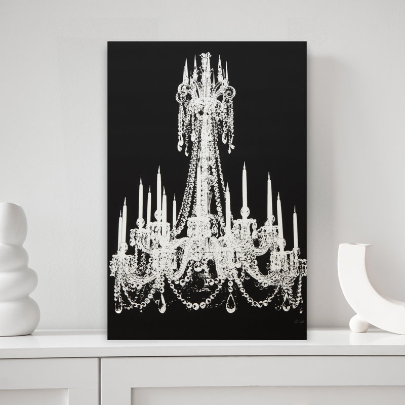 «Chandelier I Elegant Abstract Contemporary Landscape Nature», reproduction d'art murale, 18" H x 12" W