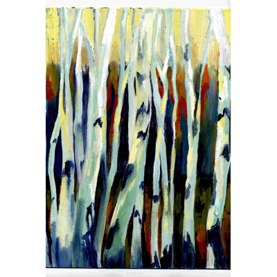 Bouleaux - peinture sur toile tendue