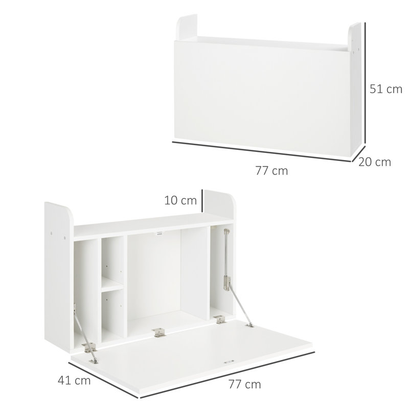 Kandee 77cm W Rectangular Floating Desk