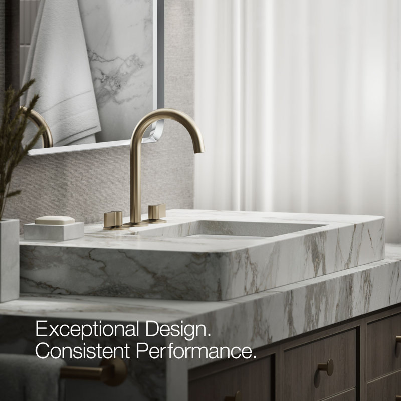 Components Bathroom Sink Faucet Spout With Tube Design 1.2 GPM, Bronze