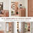 Wall Mounted Full Length Mirror, Full Body Mirror With Shelf, Full Body Mirror With Hook Wall Mounted Mirror With Multifunctional Design Panel, Bedroom/Living Room/Entrance Cherry(47.6*15.7In)-563048414