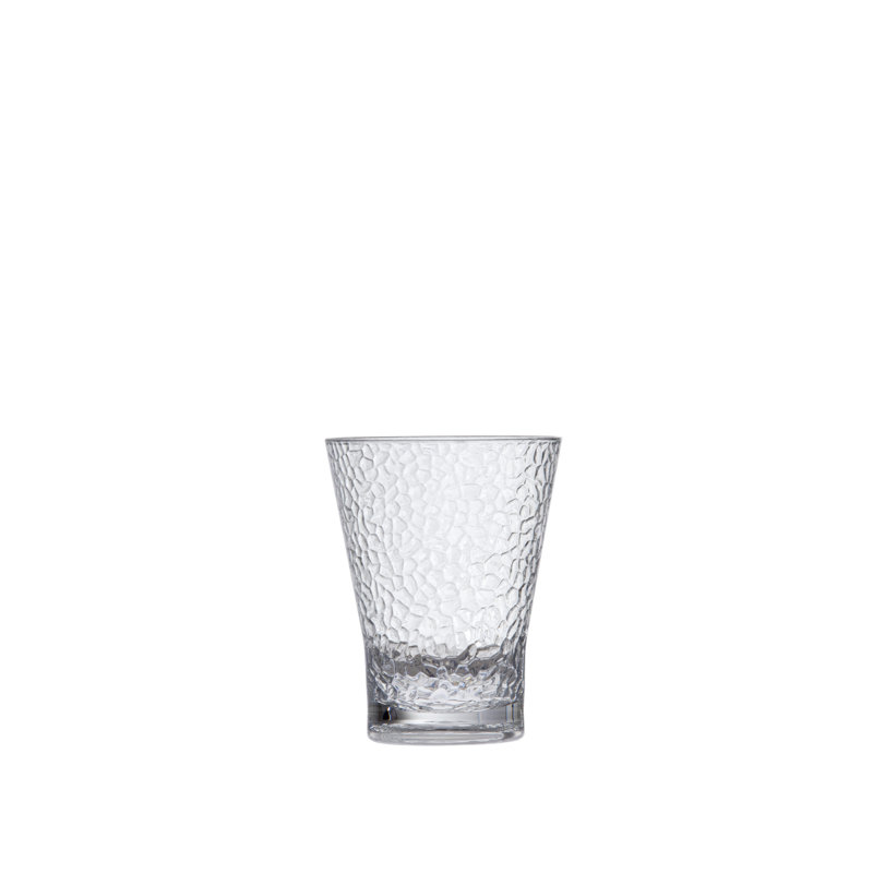 Hammered Double 10 oz. Plastic Whiskey Glass, 15 oz