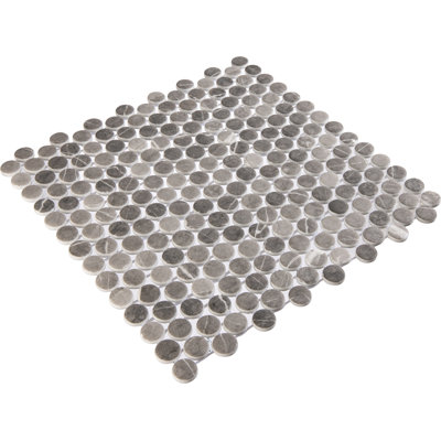 Muse 1" Glass Penny Round Mosaic Wall & Floor Tile