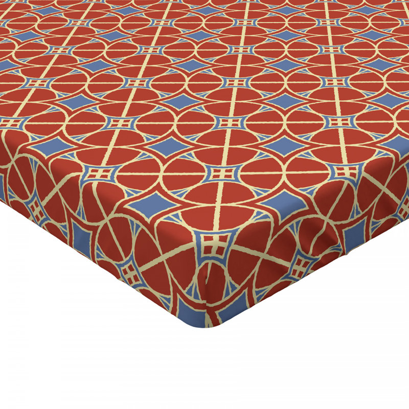 Microfiber Geometric Fitted Sheet, Twin Fitted Sheet