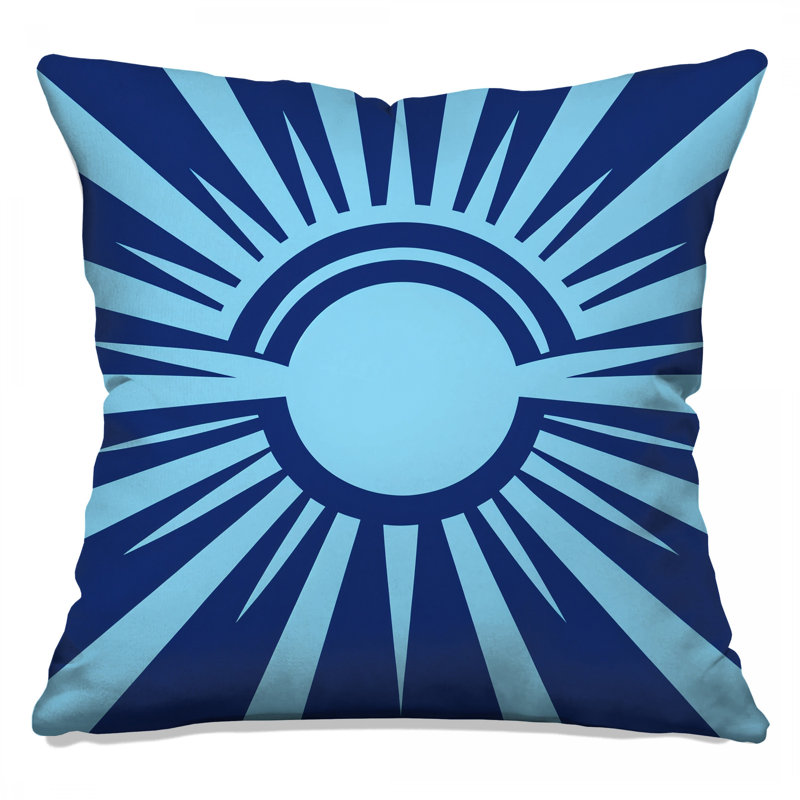 Coussins décoratifs Blue Radiant Sunburst, 18 x 18 pouces