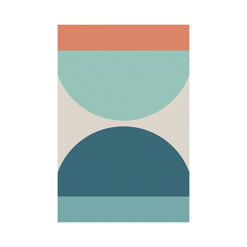 Print on Canvas, Wrapped Canvas, Olivine/Spring Leaves/Turquoise, 66.04 cm H x 45.72 cm W x 1.91 cm D