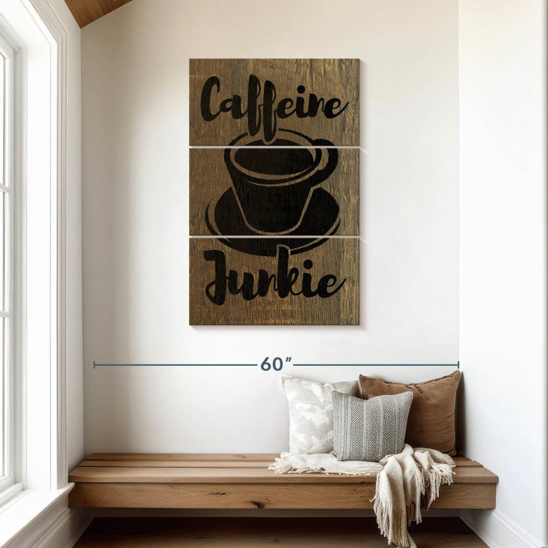 Tergel Coffee Junkie Typography, 45" H x 28" W