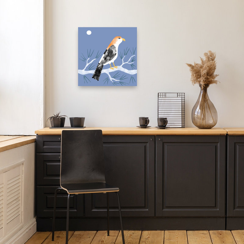 Reproduction d'art mural au clair de lune sur une branche, H 18 po x l 18 po