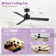 Bubacarr  48'' Matte Black Ceiling Fan with LED Light and Remote Control