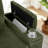 Corduroy Storage Armchair with Ottoman,Cup Holder,Bluetooth Speaker,USB Ports,180°Rotating Table Board-1024998965