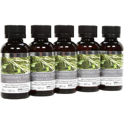 Set Of 5, Rosemary Mint Warming Oils
