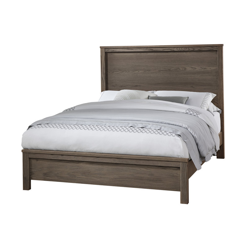 Panel Bed Complete, Gray, Queen