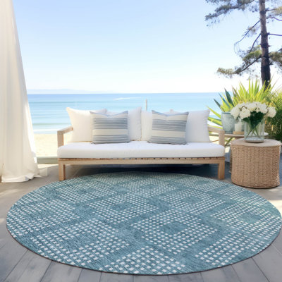 Malek Indoor/Outdoor Area Rug with Non-Slip Backing