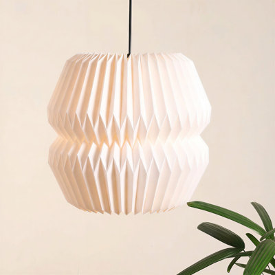 38 cm H Drum Pendant Shade in White