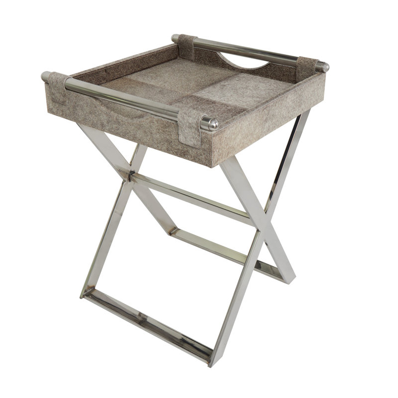 Tray Top End Table, 25.1" H x 19.25" W x 19" D