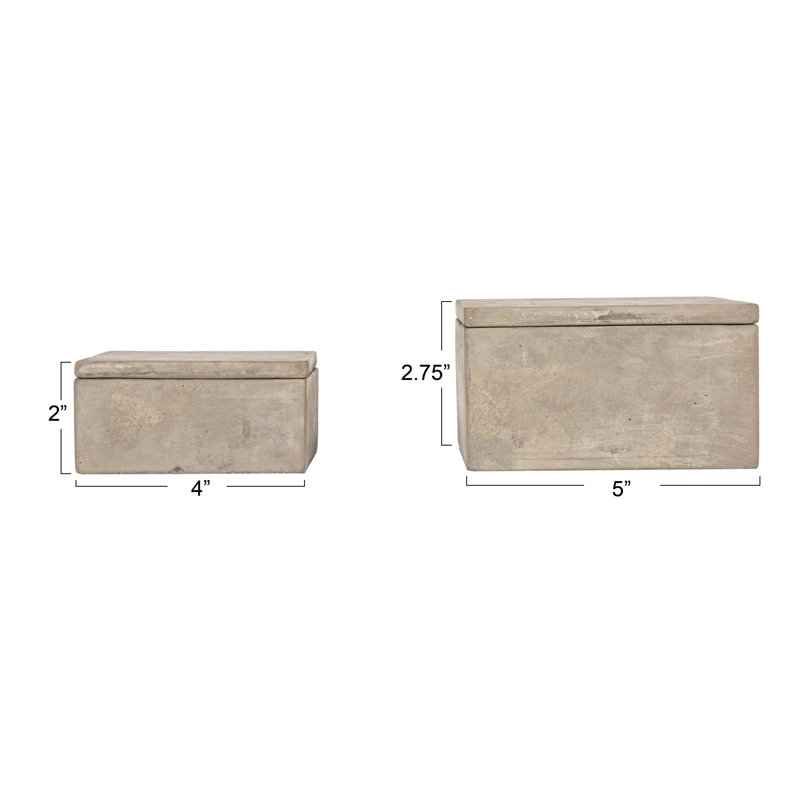 Hazleton Decorative Cement Storage With Lids