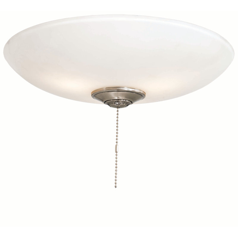 Etched Opal Frosted White LED Universal Ceiling Fan Light Kit