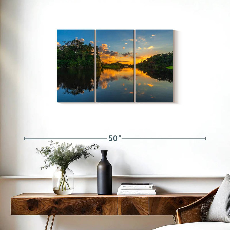 Alvord Amazon River Sunset, 20" H x 33" W