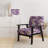Orchid Dream Tropical Pattern - Upholstered Coastal Arm Chair, Purple Accent Chair-1501630484