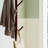 Brown Wooden Freestanding Coat Rack, 4 Height Options, 9 Hooks, Sturdy And Durable, Easy To Assemble, Space-saving, Suitable For Hanging Clothes, Bags, And Hats, Ideal For Entryways, Bedrooms, Offices, And Narrow Spaces.-1974850368