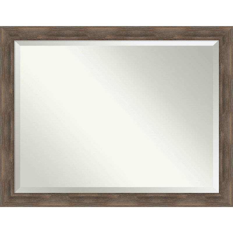 Miroir de salle de bain Jarid, Brun mat, 34,75 po x 44,75 po