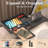 Bamboo Couch Armrest Table With Couch Cup Rest,Non-Slip Armrest Tray Table For Couch,Adjustable Sofa Table With Rotating Phone Holder,Perfect For Living Room And Dining,Black-2084569645