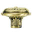 NANTUCKET KNOB IN BURNISHED BRASS PLATE